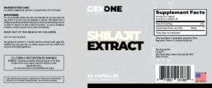 lable of the genone shilajit